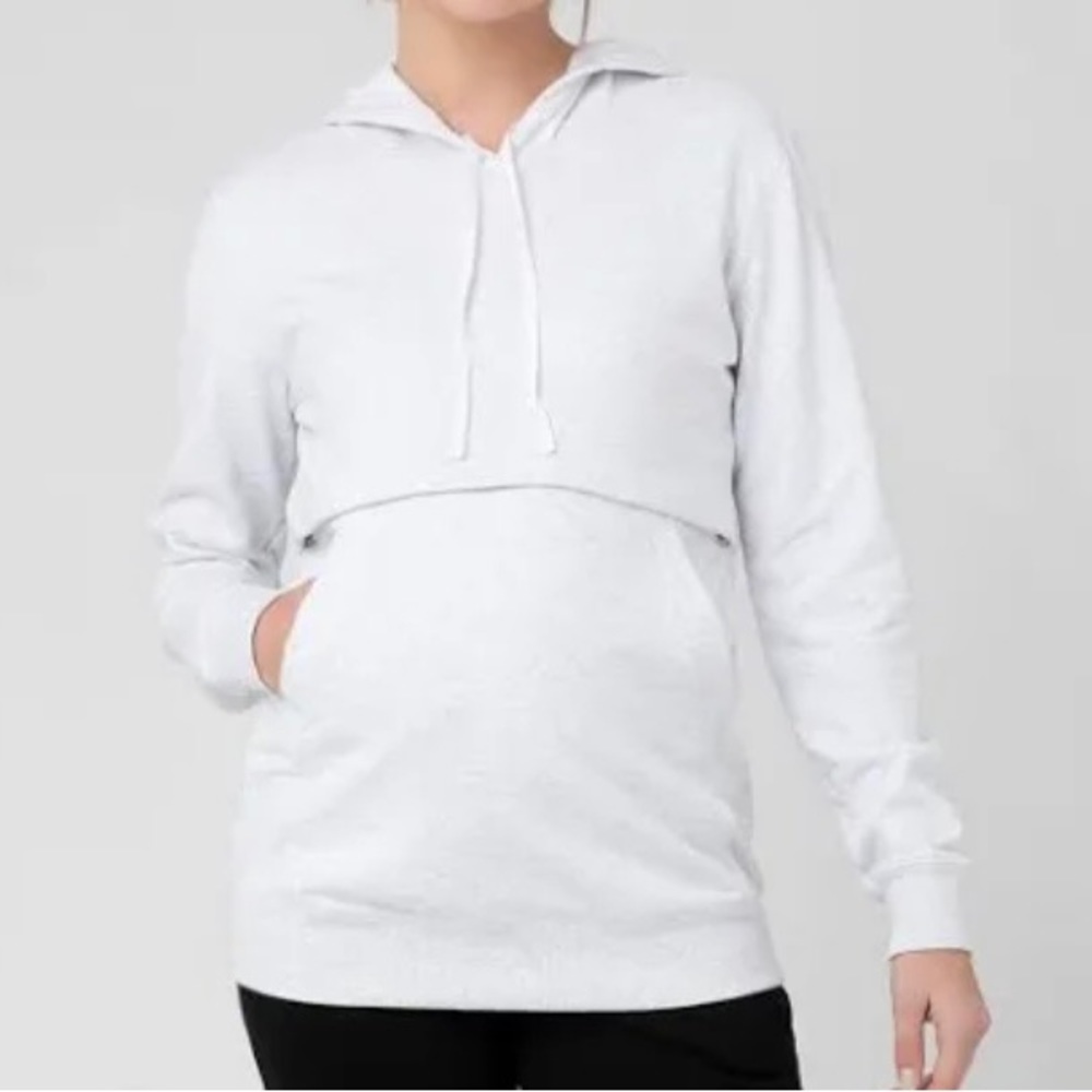 RIPE KITTY NURSING HOODIE ARCTIC MARIE LIGHT GREY - L